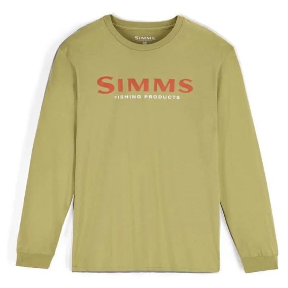 Snabb frakt Simms Logo Shirt LS Tent Green