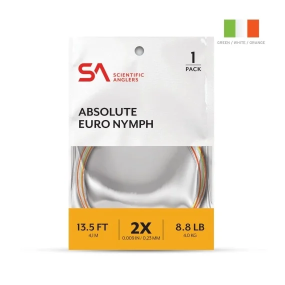 SA Absolute Euro Nymph Leader 30' 4X (0,18 mm) Utförsäljning