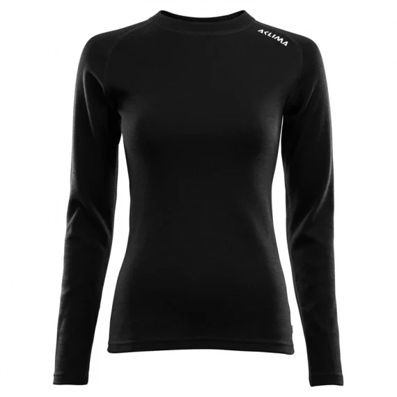 Aclima WarmWool Crew Neck Shirt Woman, Jet Black Nyhet