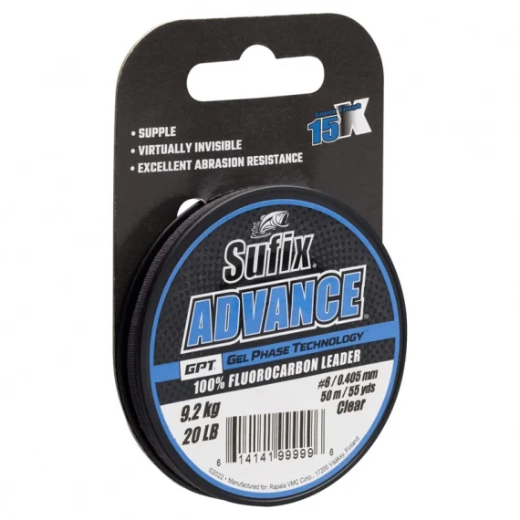 Begränsat erbjudande Sufix Advance Fluorocarbon Clear 50m