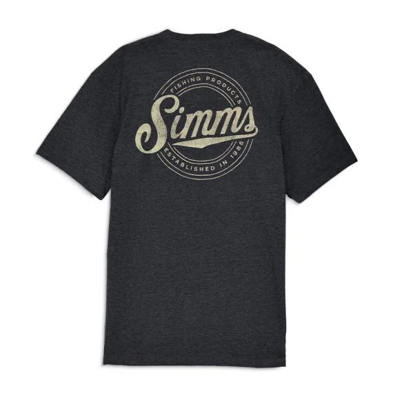 Simms Circle Lockup T-Shirt Charcoal Heather Fri frakt