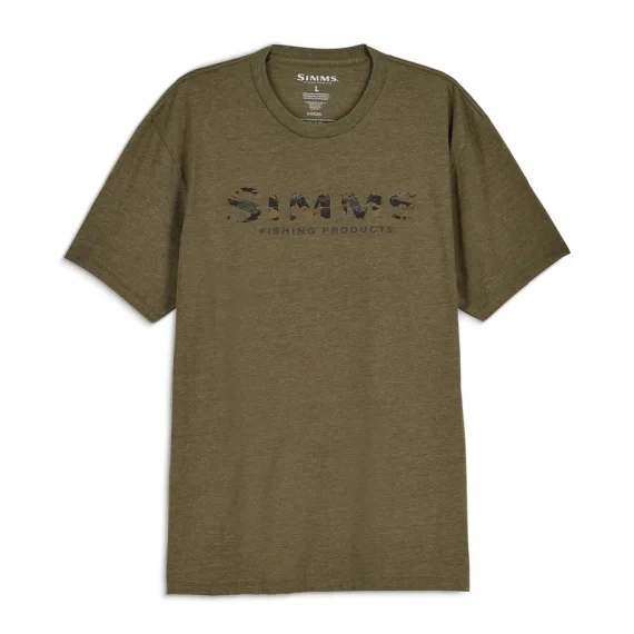 Simms Shroud Fill Logo T-Shirt Military Heather Begränsat erbjudande