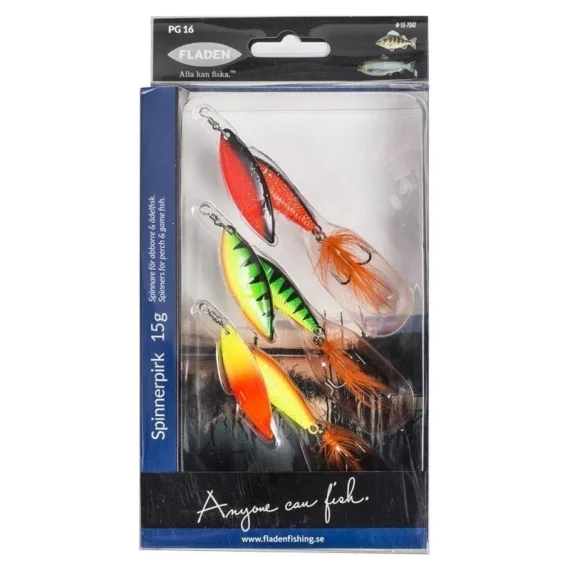 Begränsat erbjudande Fladen Spinnerpilk 3-pack 15g Fluo