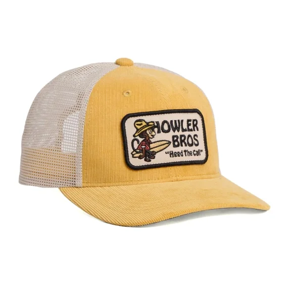 Lågt pris Howler Bro's Standard Hats El Monito Surfs Badge - Yellow Corduroy