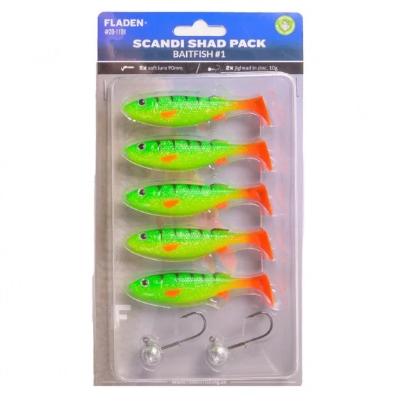 I lager Fladen Maxximus Scandi Shad Pack Baitfish 9cm