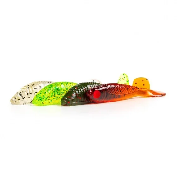 Begränsat erbjudande Fladen Vermz Scented Soft Lures Mini Shad & Single Tails 20pcs
