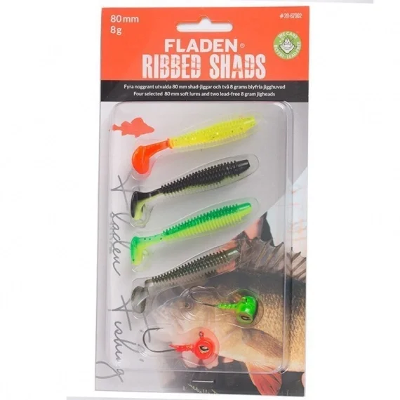 Fladen Jiggsortering Ribbed Shad Rea