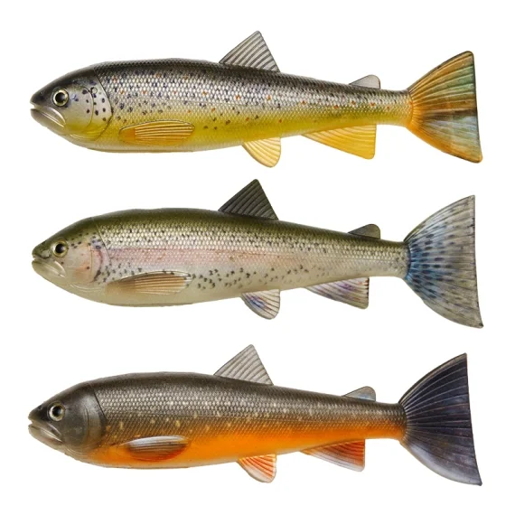 Reapris Pulz Bait Skinz Trout, 15cm 3pcs - Brown/Rainbow/Char