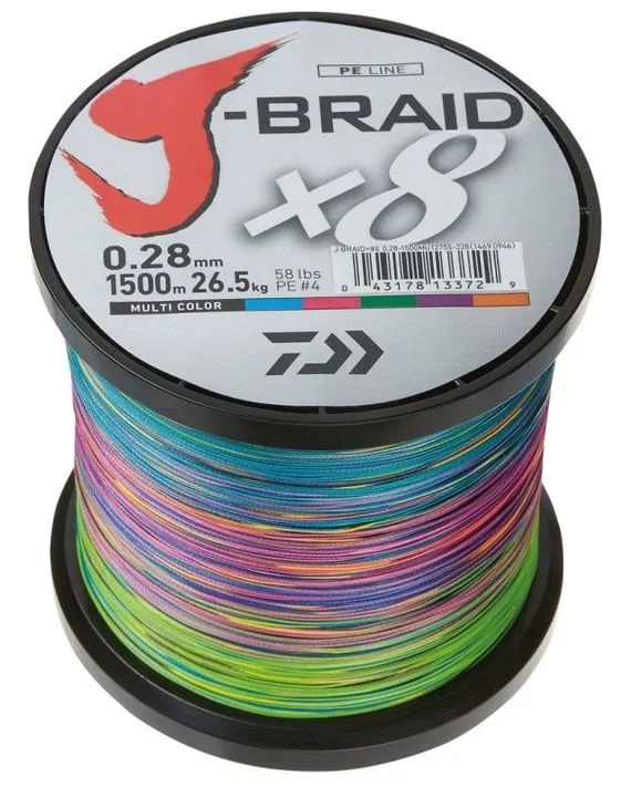 Erbjudandepris Daiwa J-Braid X8 1500m Multi Color