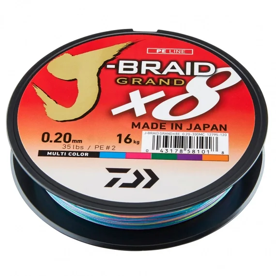 Daiwa J-braid Grand X8 Multi Color 500m Rabatt