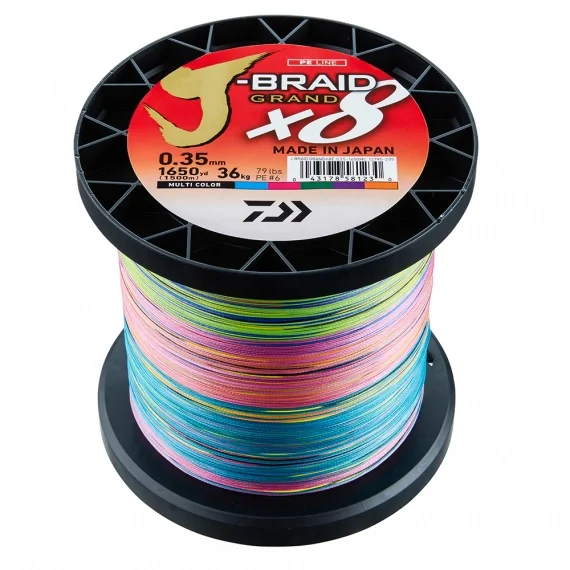 Daiwa J-braid Grand X8 Multi Color 1500m I lager
