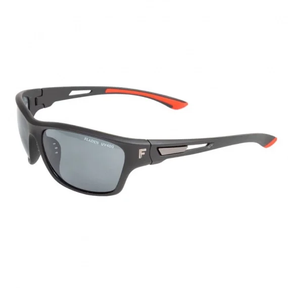 Fynd Fladen Polarized Sunglasses Matt Black Red Grey Lens