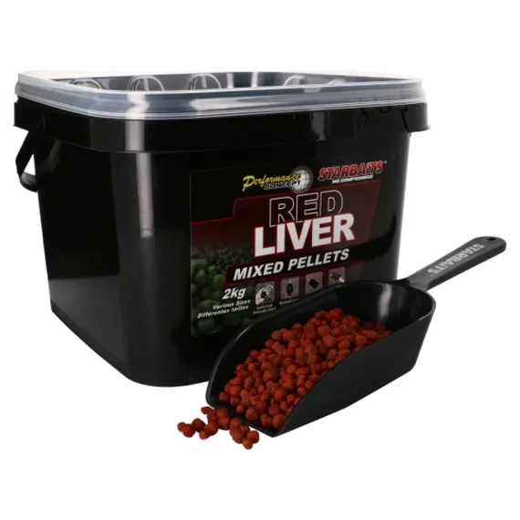 Premium Starbaits PC Red Liver Pellets Mixed 2kg