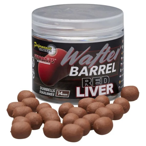 Extra rabatt Starbaits PC Red Liver Barrel Wafter - 14mm