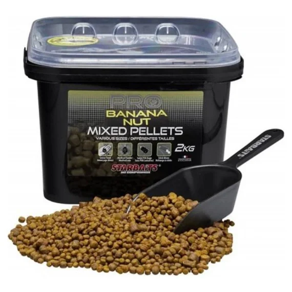 Starbaits Pro Banana Nut Pellets Mixed 2kg Fynd