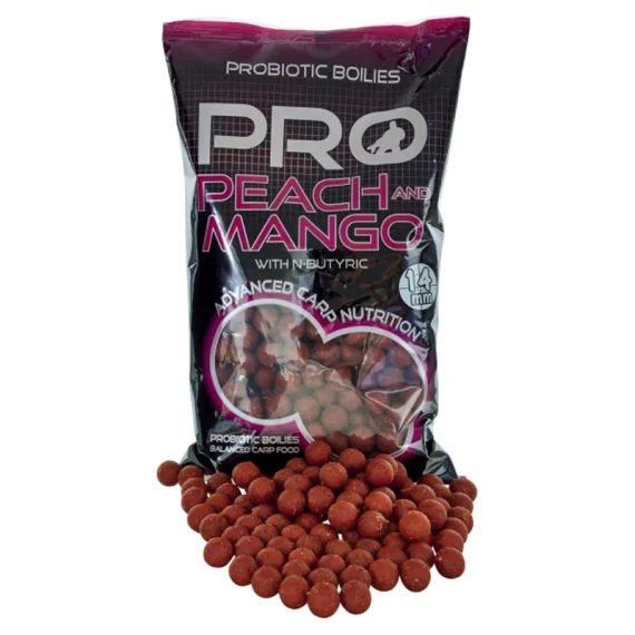 Starbaits Pro Peach & Mango Boilies 800g Populärt val