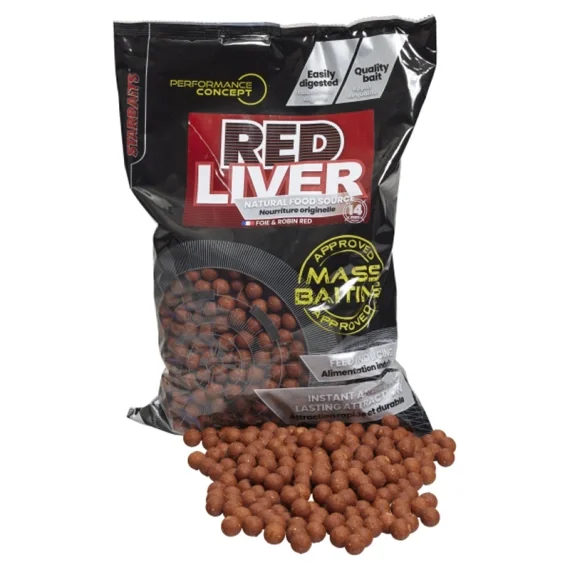 Handla nu Starbaits PC Red Liver Mass Baiting Boilies 3kg