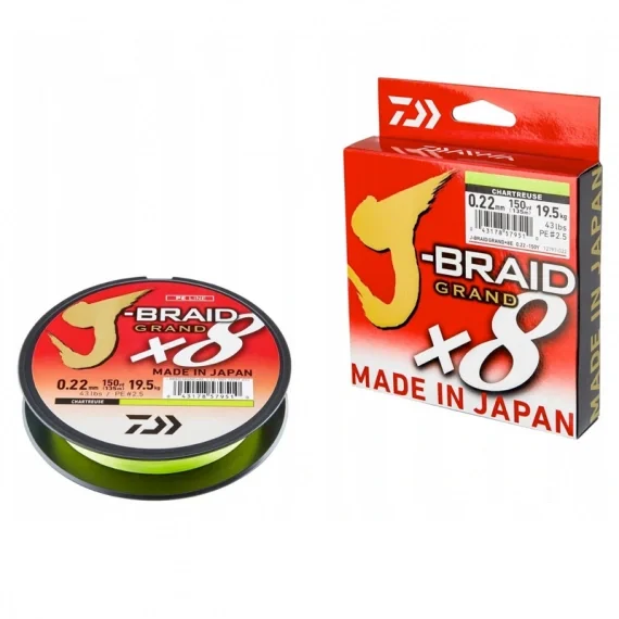 Trygg betalning Daiwa J-Braid Grand X8 135m Chartreuse