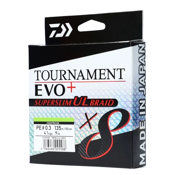 risnedsättning Daiwa Tournament X8 Braid Evo+ Superslim PE#