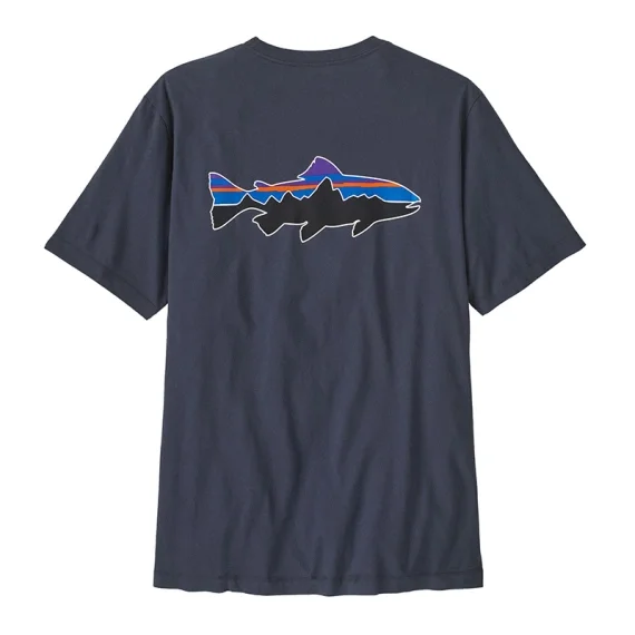 Beställ idag Patagonia M's Fitz Roy Trout T-Shirt Smolder Blue