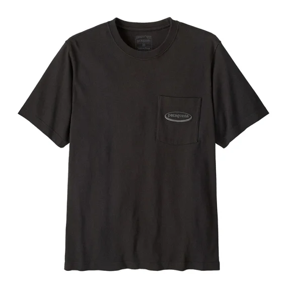 Patagonia M's MW '95 Oval Logo Pocket Tee Black Extra rabatt