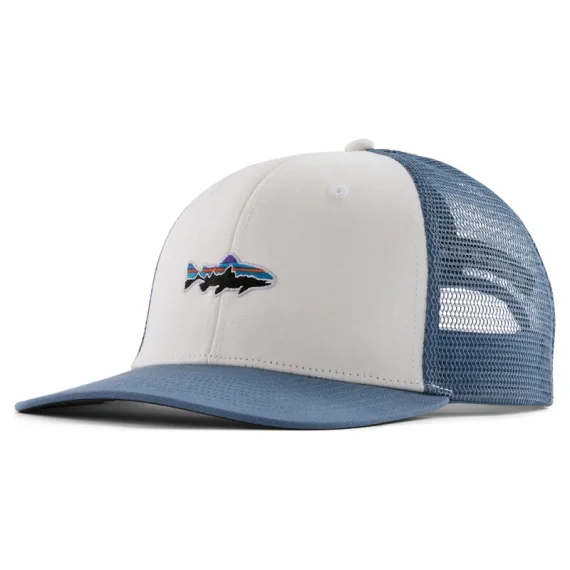 Begränsat antal Patagonia Stand Up Trout Trucker Hat, White