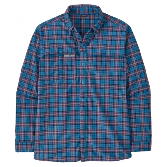 Patagonia M's Early Rise Stretch Shirt On the Fly: Anacapa Blue Populärt val