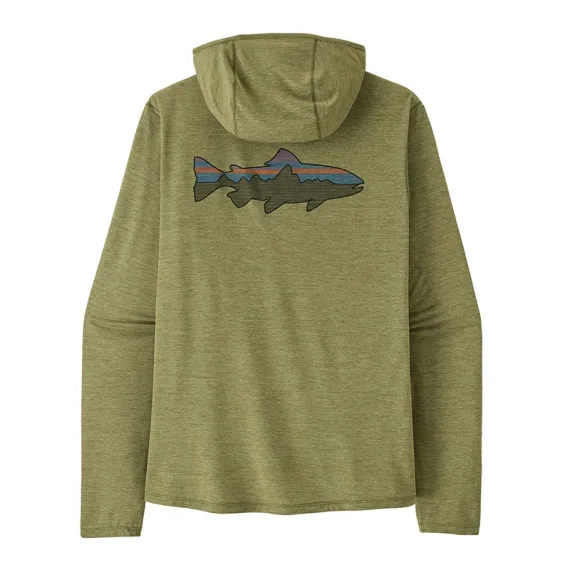 Snabb frakt Patagonia M's Cap Cool Sun Hoody Fitz Roy Trout CGBX
