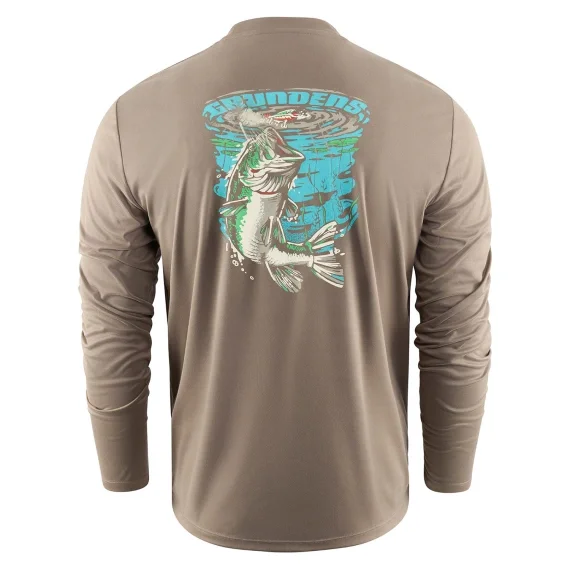 Rabatter Grundéns Bass Popper LS Tech Tee Otter