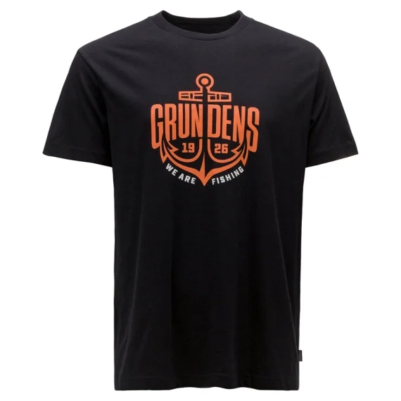 Snabb frakt Grundéns Logo Anchor SS T-Shirt Black