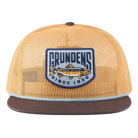 Billig Grundéns Trout Patch Mesh Trucker Whiskey/Dark Brown