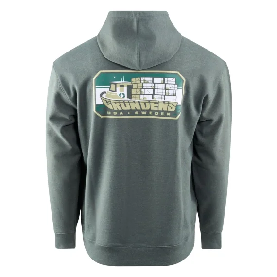 Expressleverans Grundéns Displacement DWR Hoodie Trapper Forest Heather