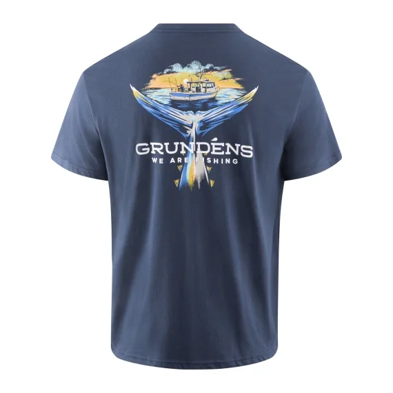 Begränsat antal Grundéns Tuna Tailscape SS T-Shirt Dark Navy