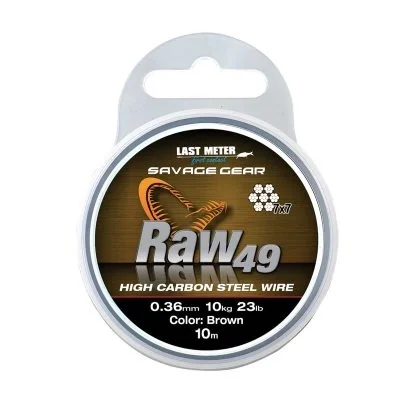 Savage Gear Raw49 Uncoated Brown 10m I lager
