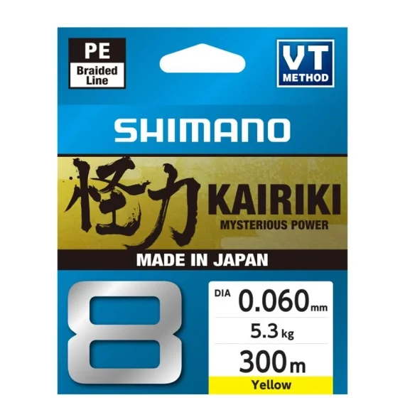 Populärt val Shimano Kairiki 8 150m Yellow