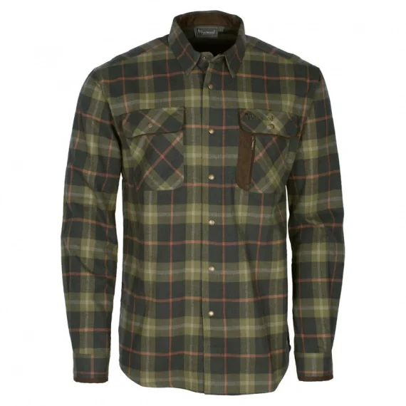 Bästa pris Pinewood Cornwall Shirt H.Olive/Terracotta
