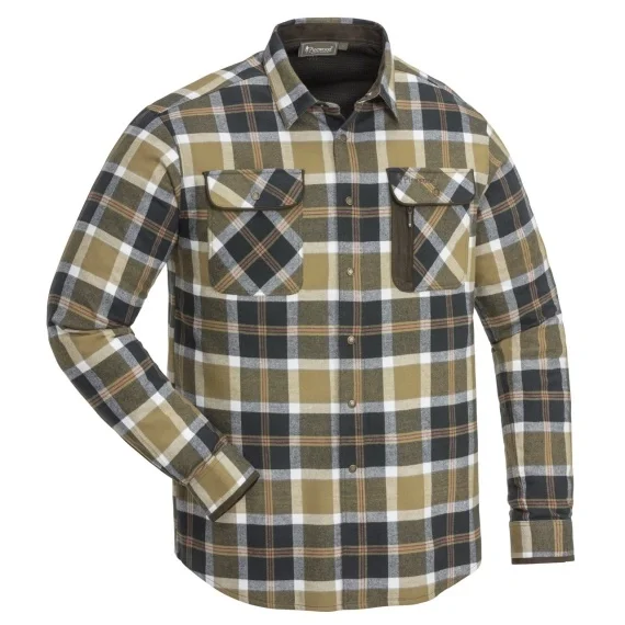 Nyhet Pinewood Cornwall Shirt Green/Bronze XXL