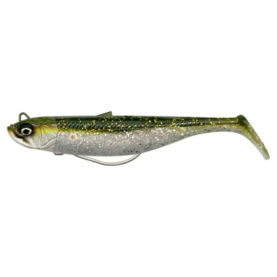 Sista chansen Savage Gear Savage Minnow Weedless 12.5cm 28g Sinking 2+1 - Green Silver