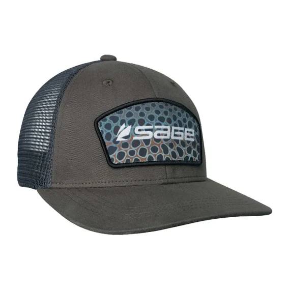 Bästa pris Sage Patch Trucker Green - Brown Trout One Size
