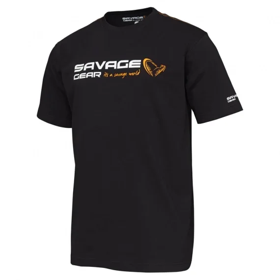 Billig Savage Gear Signature Logo T-Shirt, Black Ink