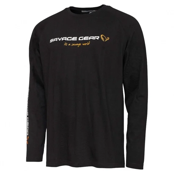 Savage Gear Signature Logo Long Sleeve T-Shirt Black Caviar Populär