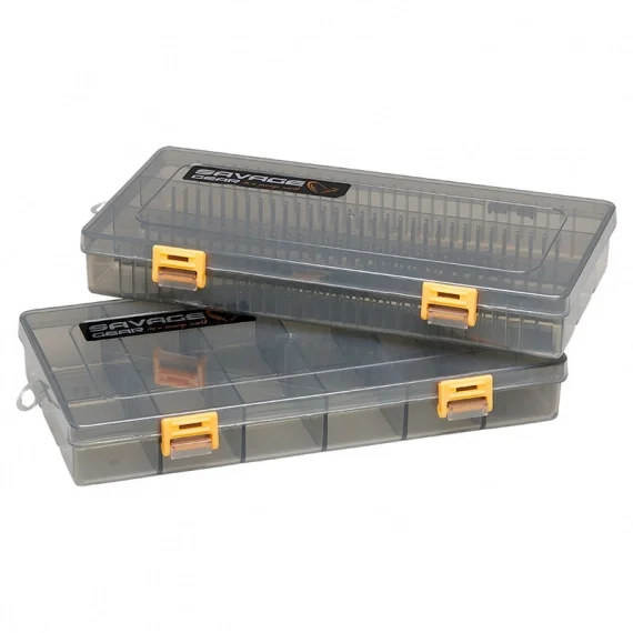 Fri frakt Savage Gear Flat Lure Box Smoke Kit 2pcs 23x11x3.5cm