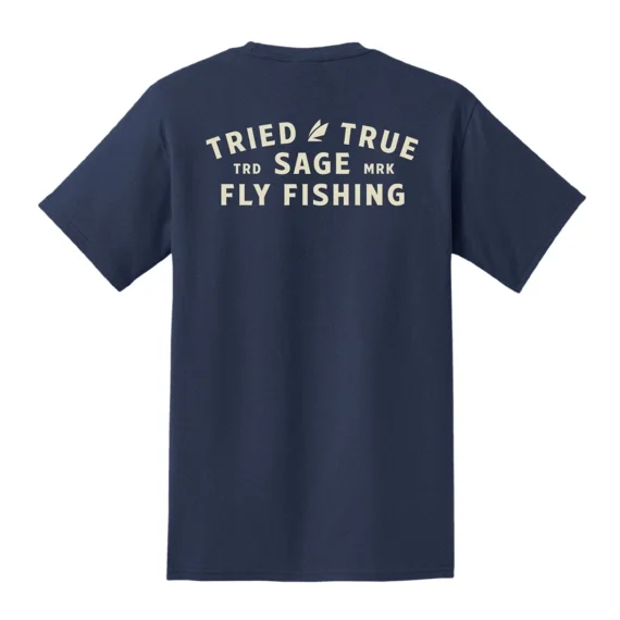 Sage Tried and True Pocket T-shirt Navy Fri frakt