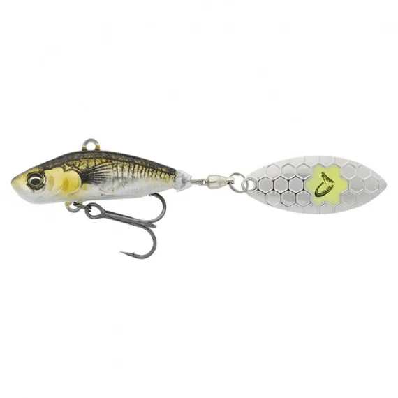 I lager Savage Gear 3D Sticklebait Tailspin 8cm, 18g Sinking - Green Silver Ayu