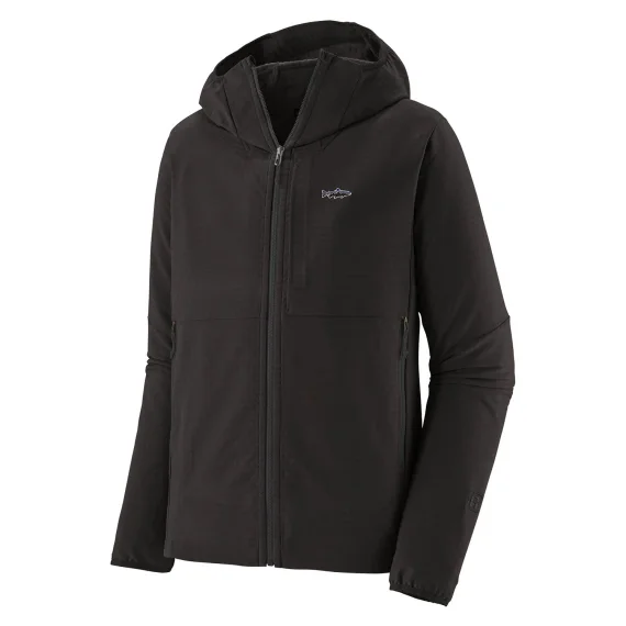 Bästa pris Patagonia M's R1 TechFace Fitz Roy Trout Hoody Black