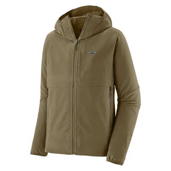 Kampanj Patagonia M's R1 TechFace Fitz Roy Trout Hoody Dark Ash