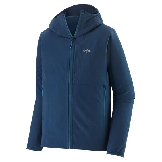 Patagonia M's R1 TechFace Fitz Roy Trout Hoody, Tidepool Blue Rabatter