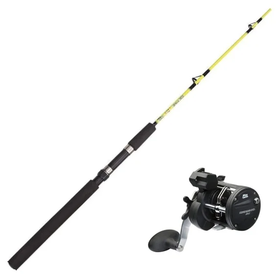 Abu Garcia Cardinal Trolling 20LC/Fladen Ice Pike 130cm Combo Höger Säker betalning