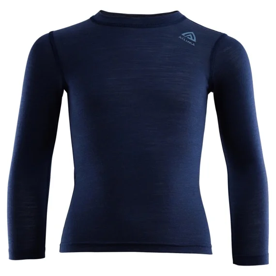 Fynd Aclima LightWool 140 Crewneck Kids Navy Blazer