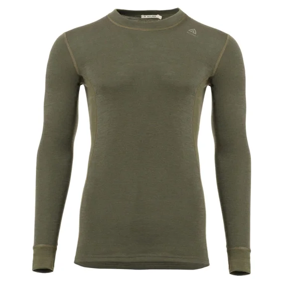 Aclima WarmWool Crewneck M's Olive Night Erbjudande